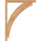 Ekena Millwork Thorton Block Smooth Bracket w/ Offset Brace, Western Red Cedar, 3 1/2"W x 24"D x 32"H BKT0402X24X32THR05SWR - alternate 4